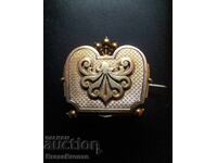 Antique Royal Military Badge 14K Gold