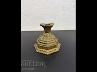 Old bronze candlestick - single. No. 8219