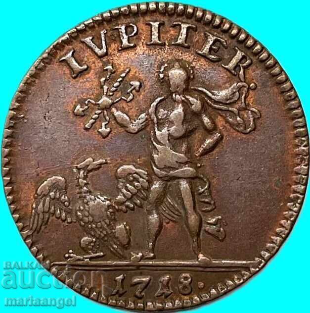 Sweden 1 Daler 1718 "Jupiter" Charles XII Copper - 7
