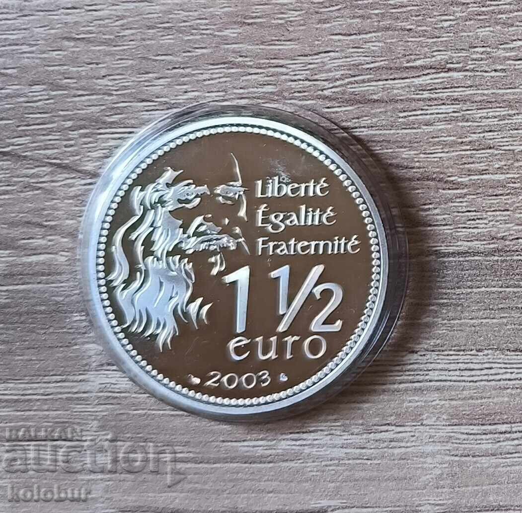 France 1½ euro 2003 500 years Mona Lisa