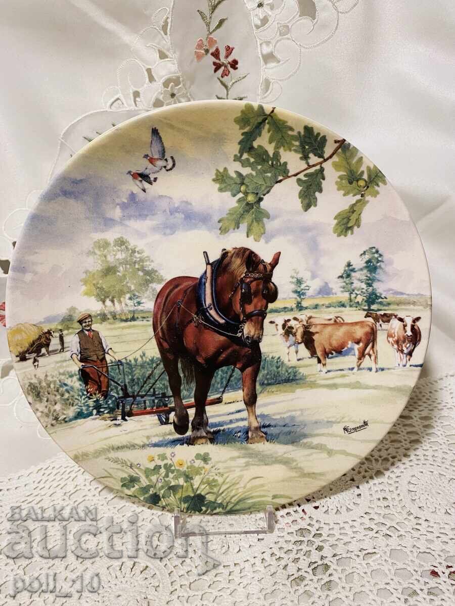Porcelain wall plate