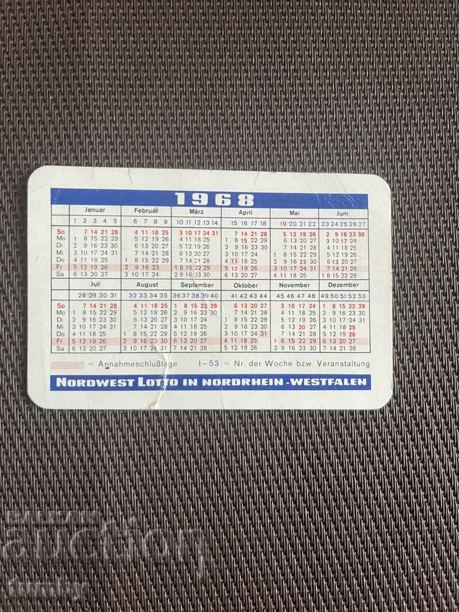Ημερολόγιο τσέπης 1968 Γερμανία με τιμή € 0.50 | 0.98 BGN