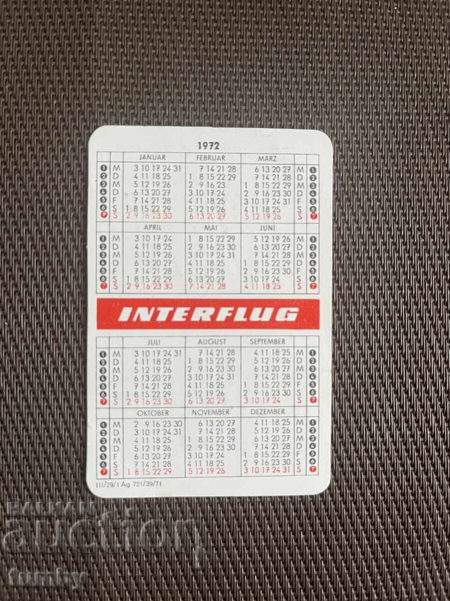 Calendar 1972 Germania cu preț € 1.00 | 1.96 BGN