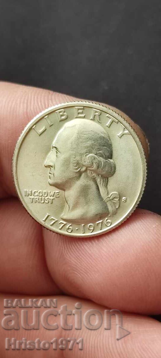 1/4 dollar 1976 with price € 15.00 | 29.34 BGN