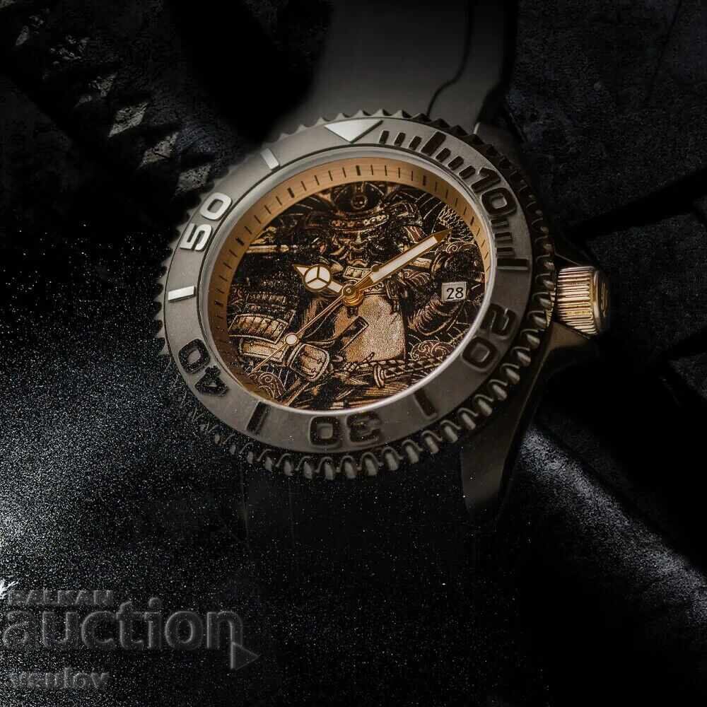 AG Collective Samurai Meiyo G 9040 SAM-GD Gold 42 Watch