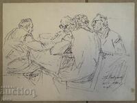 Grigor Naydenov drawing 1970