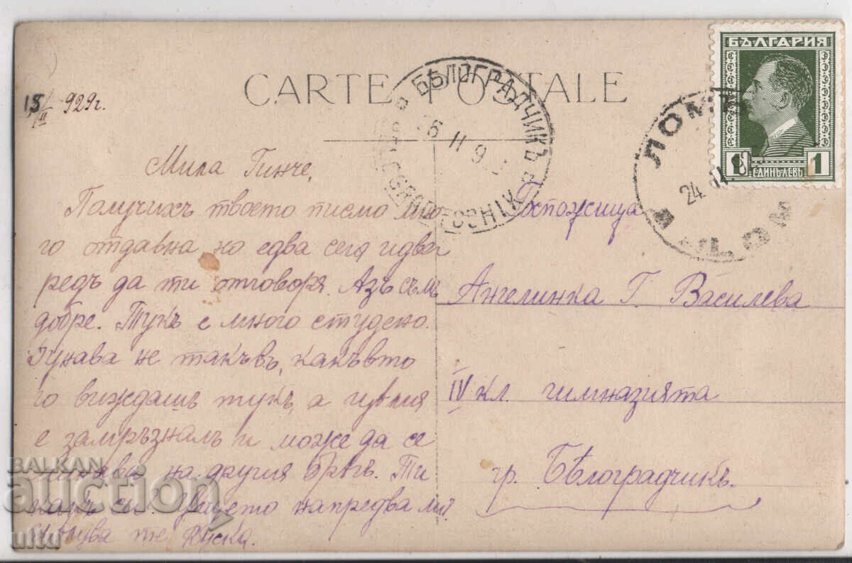 Bulgaria, The Danube at Lom, RPPC, postally used with price € 30.00 | 58.68 BGN