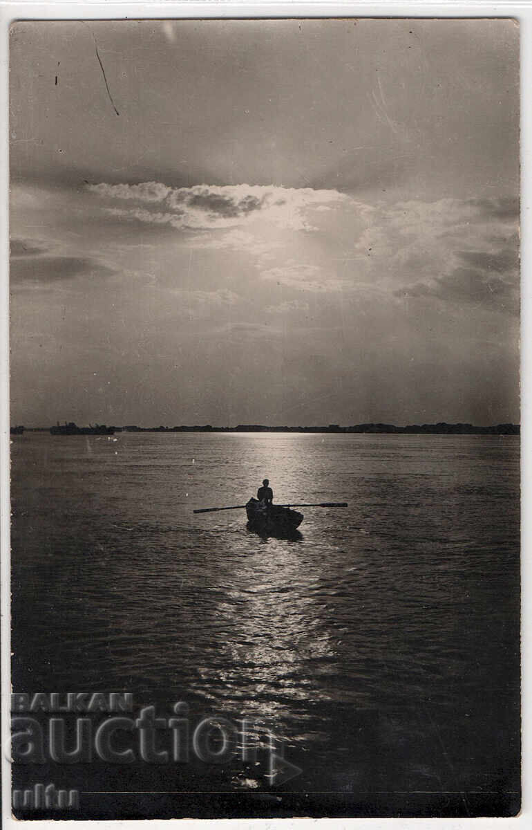 Bulgaria, The Danube at Lom, RPPC, postally used