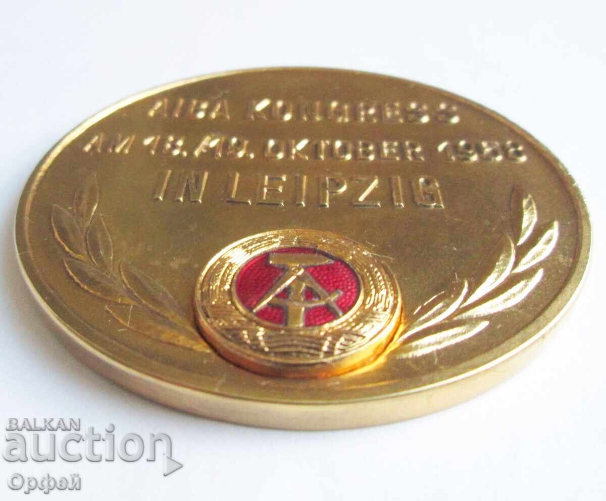 Auction  Vintage medal boxing plaque AIBA Boxing Congress 1958