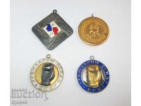 Lot of 4 old boxing medals boxing medallions