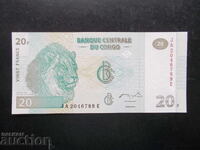 CONGO, 20 francs, 2003, UNC