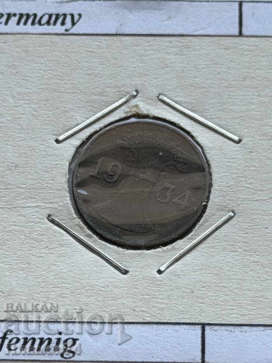 1 πφένιγκ 1934 Γερμανία με τιμή € 1.00 | 1.96 BGN