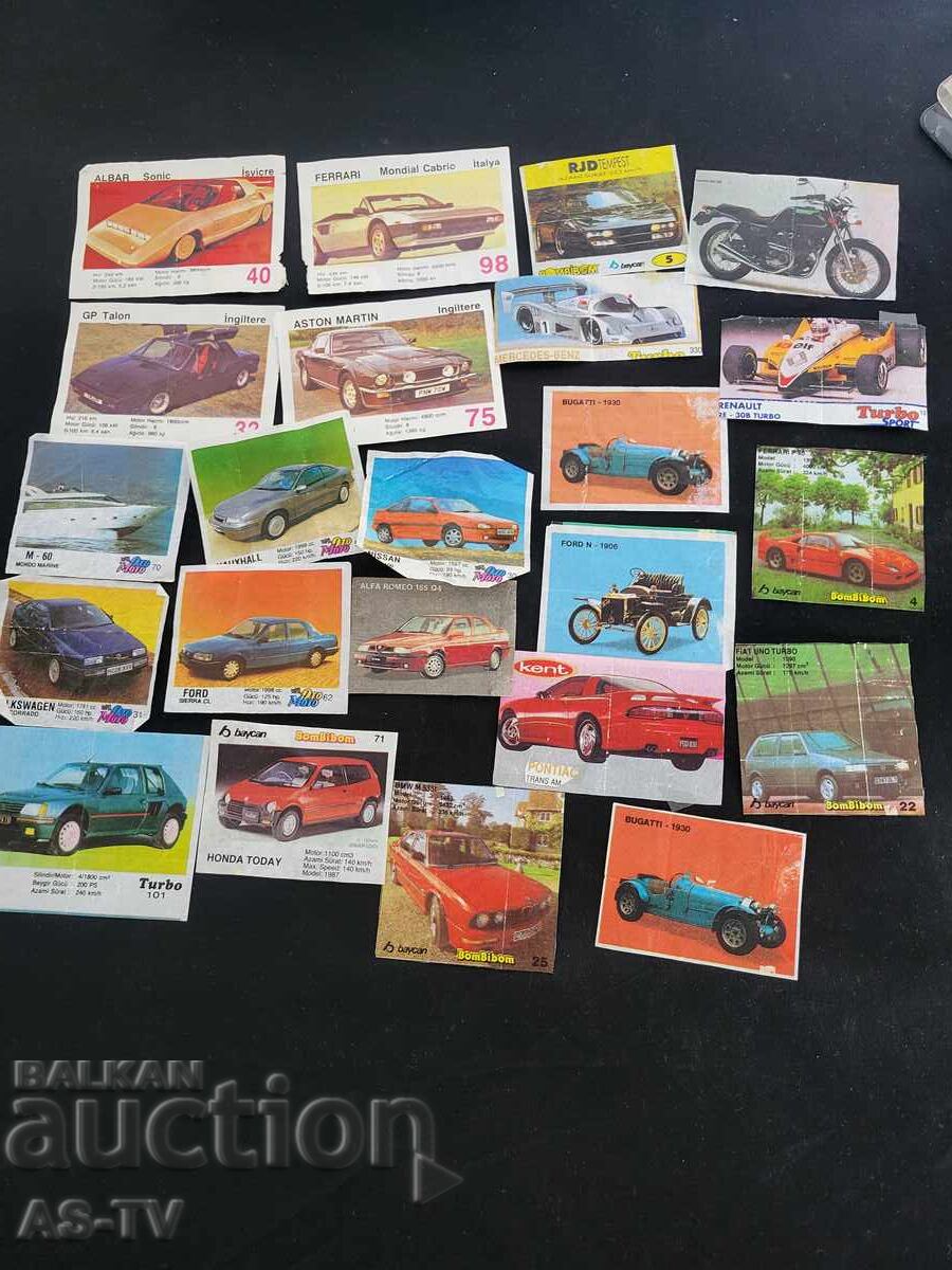 Chewing gum cards