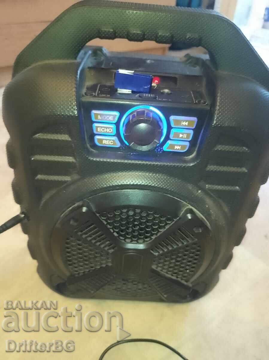 Δημοπρασία Καραόκε ηχείο B1215 με ΩΡΑΙΟ ΗΧΟ και ΡΑΔΙΟΦΩΝΟ + μικρόφωνο και αντάπτορα