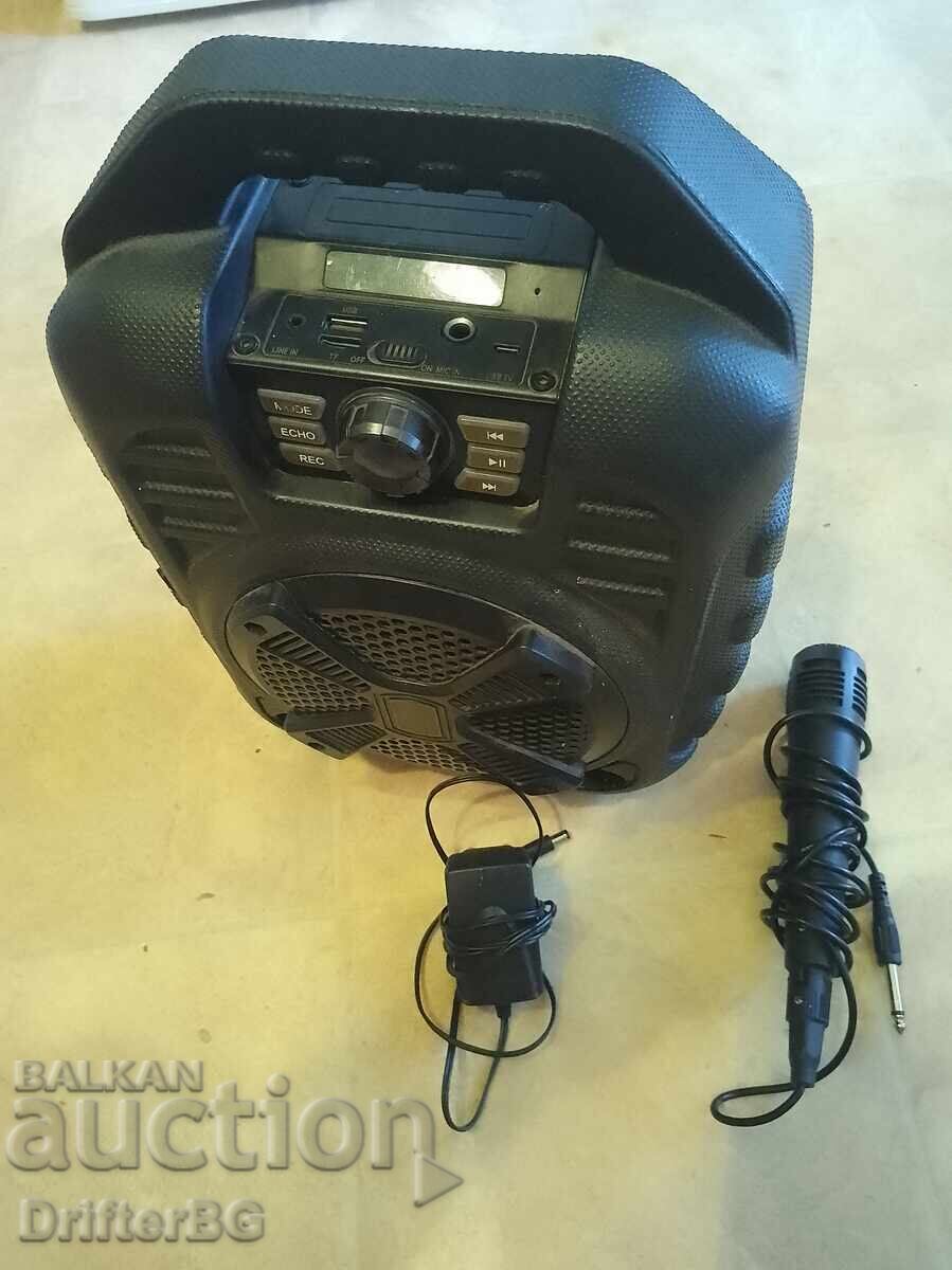 Καραόκε ηχείο B1215 με ΩΡΑΙΟ ΗΧΟ και ΡΑΔΙΟΦΩΝΟ + μικρόφωνο και αντάπτορα - 5