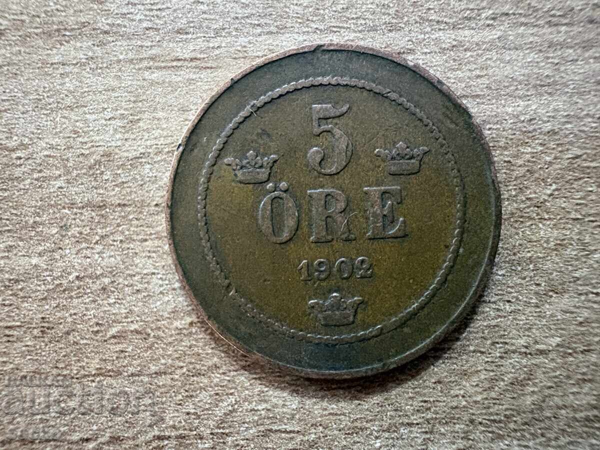 Швеция - 5 йоре (1902)