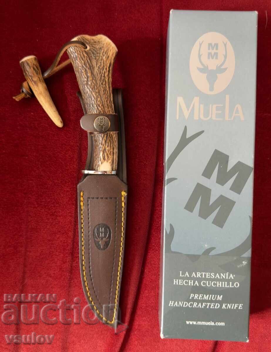 Cuțit de vânătoare Muela Gred 13H, spaniol, corn de cerb, nou-nouț