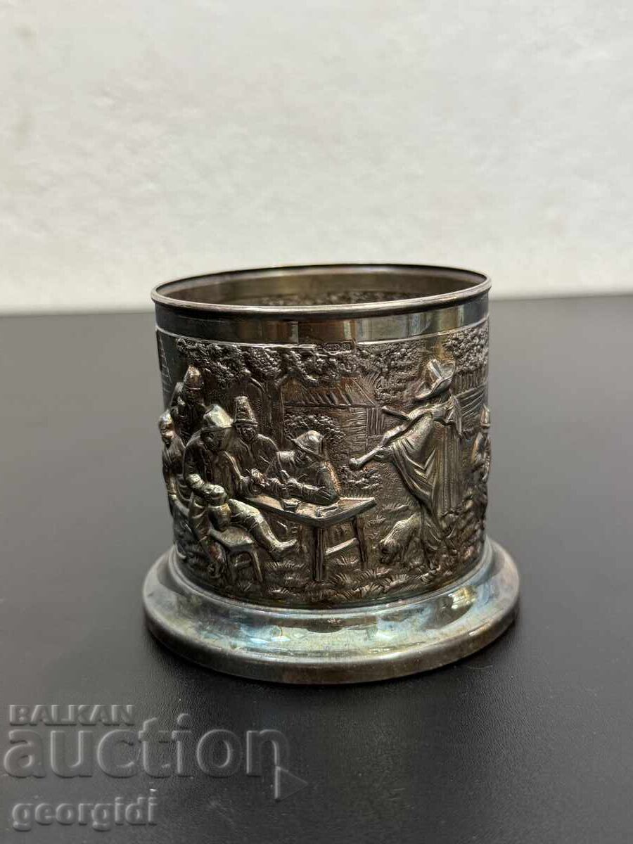 Стара посребрена чаша поставка. №8229 с цена € 20.00 | 39.12 лв.