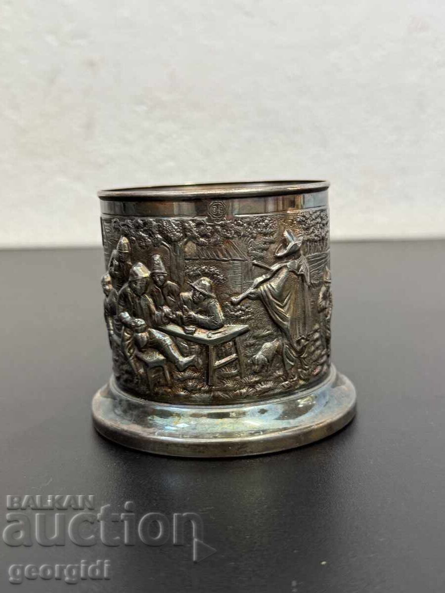Стара посребрена чаша поставка. №8229 - 5