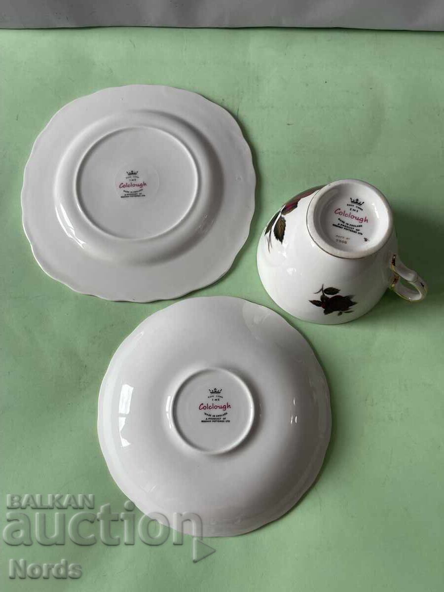 Beautiful English triple tea set - 6