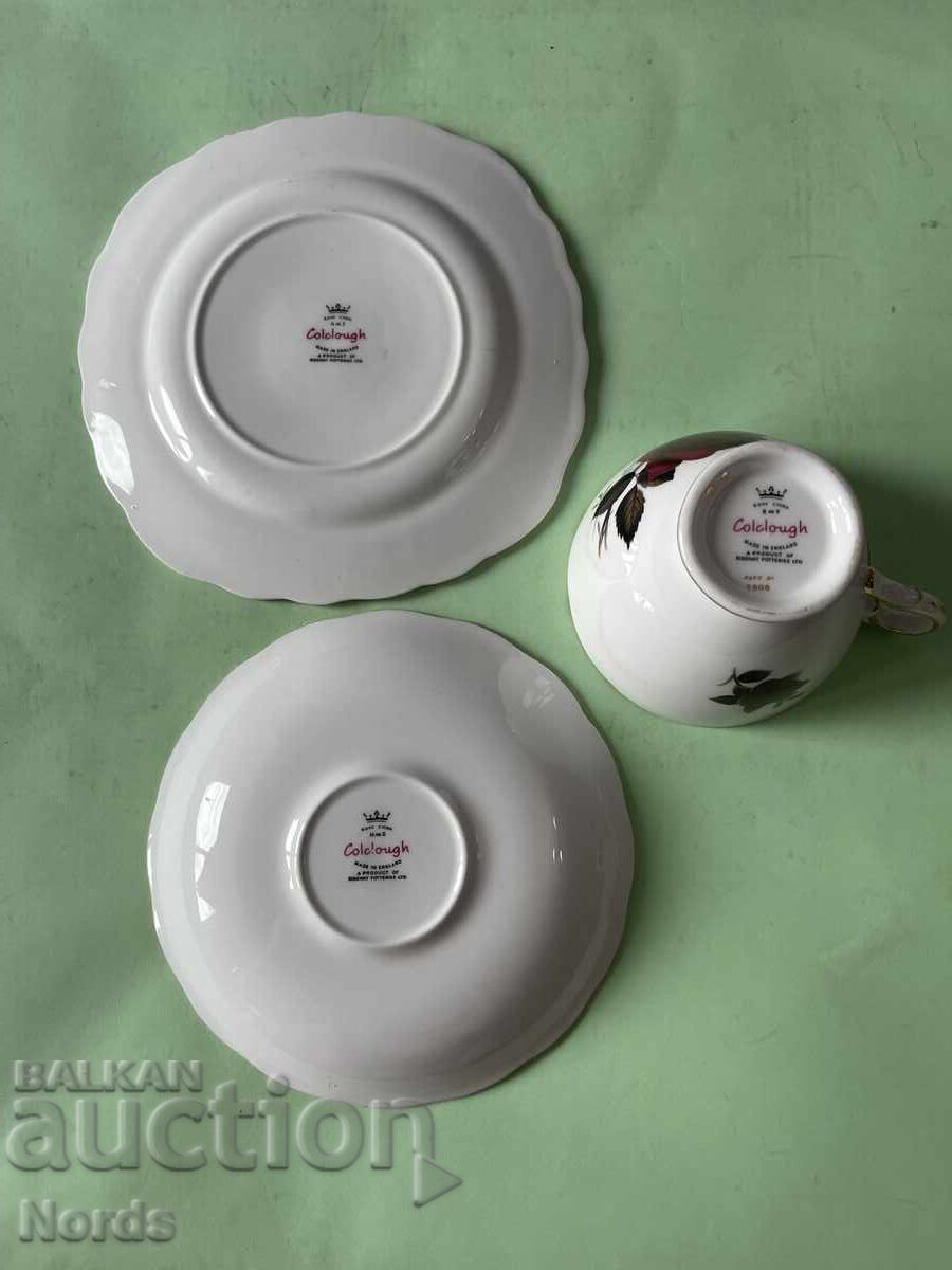 Beautiful English triple tea set - 5