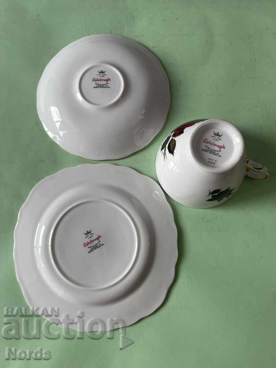 Beautiful English triple tea set - 6