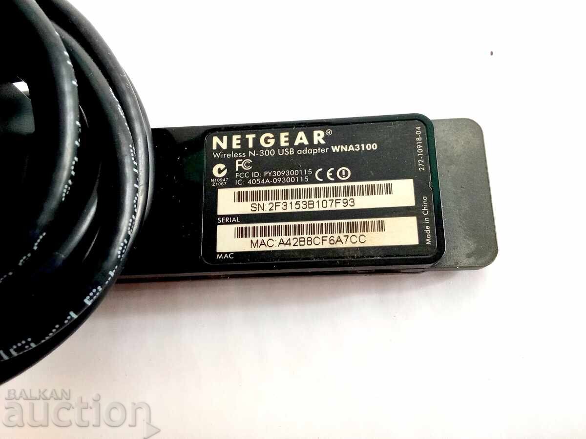 Доставка на Безжичен N-300 USB адаптер Netgear WNA3100 Wireless