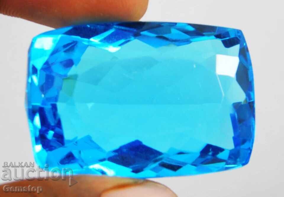 BZC! 119.80ct φυσικό ακουαμαρίνιο cushion με πιστοποίηση OMGTL από 1ct! με τιμή € 0.01 | 0.02 BGN