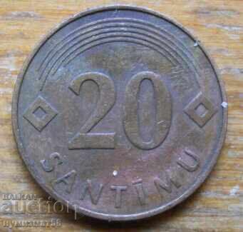 20 centime 1992 - Letonia