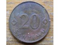 20 centime 1992 - Letonia