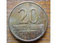 20 centų 1997 m. - Lietuva