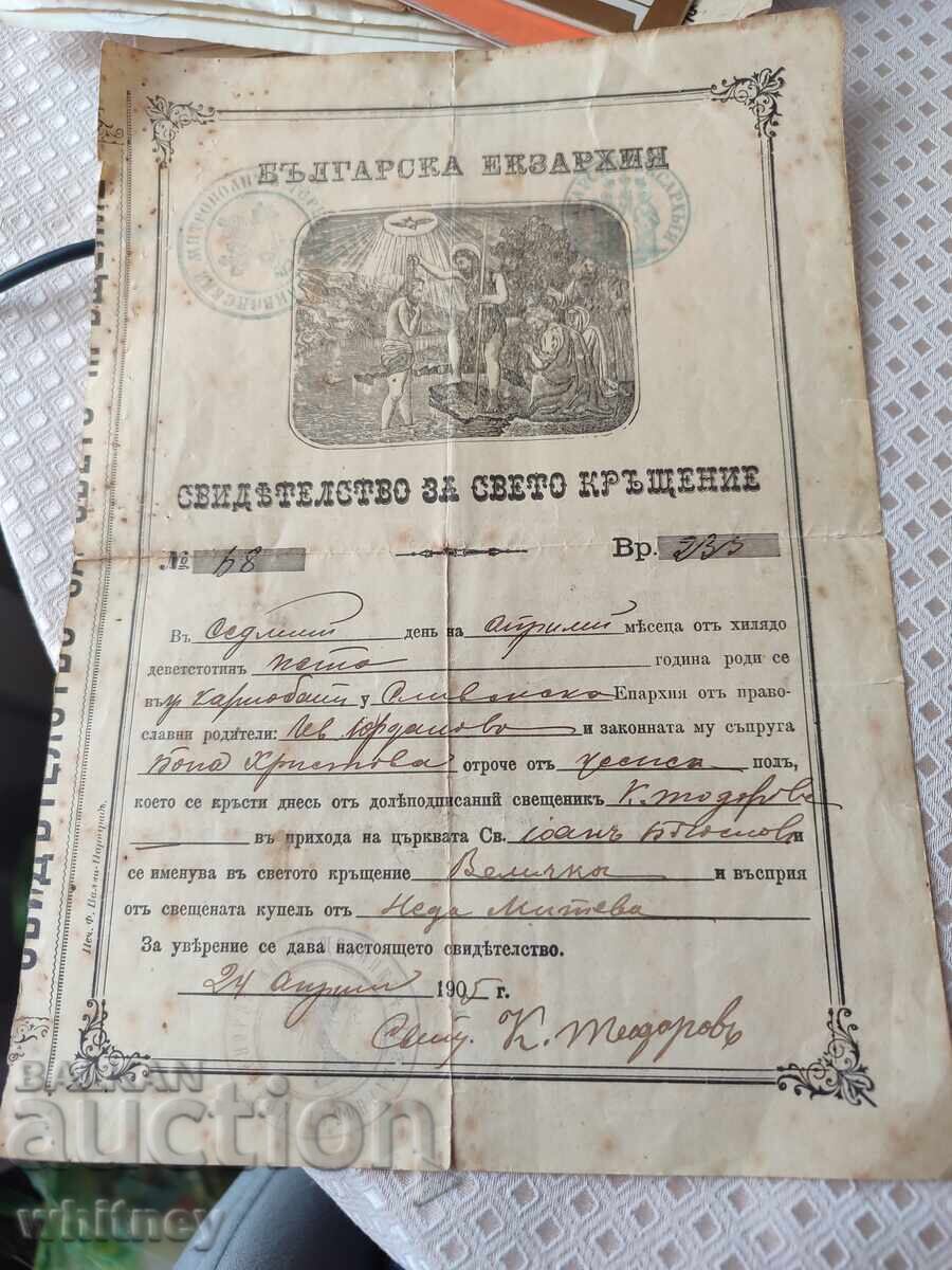 Certificate of Holy Baptism Certificate of Holy Baptism