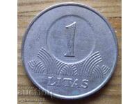 1 litas 2001 - Lituania