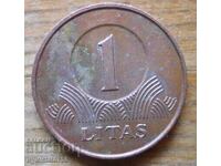1 litas 2002 - Lituania