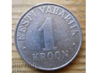1 coroană 1993 - Estonia