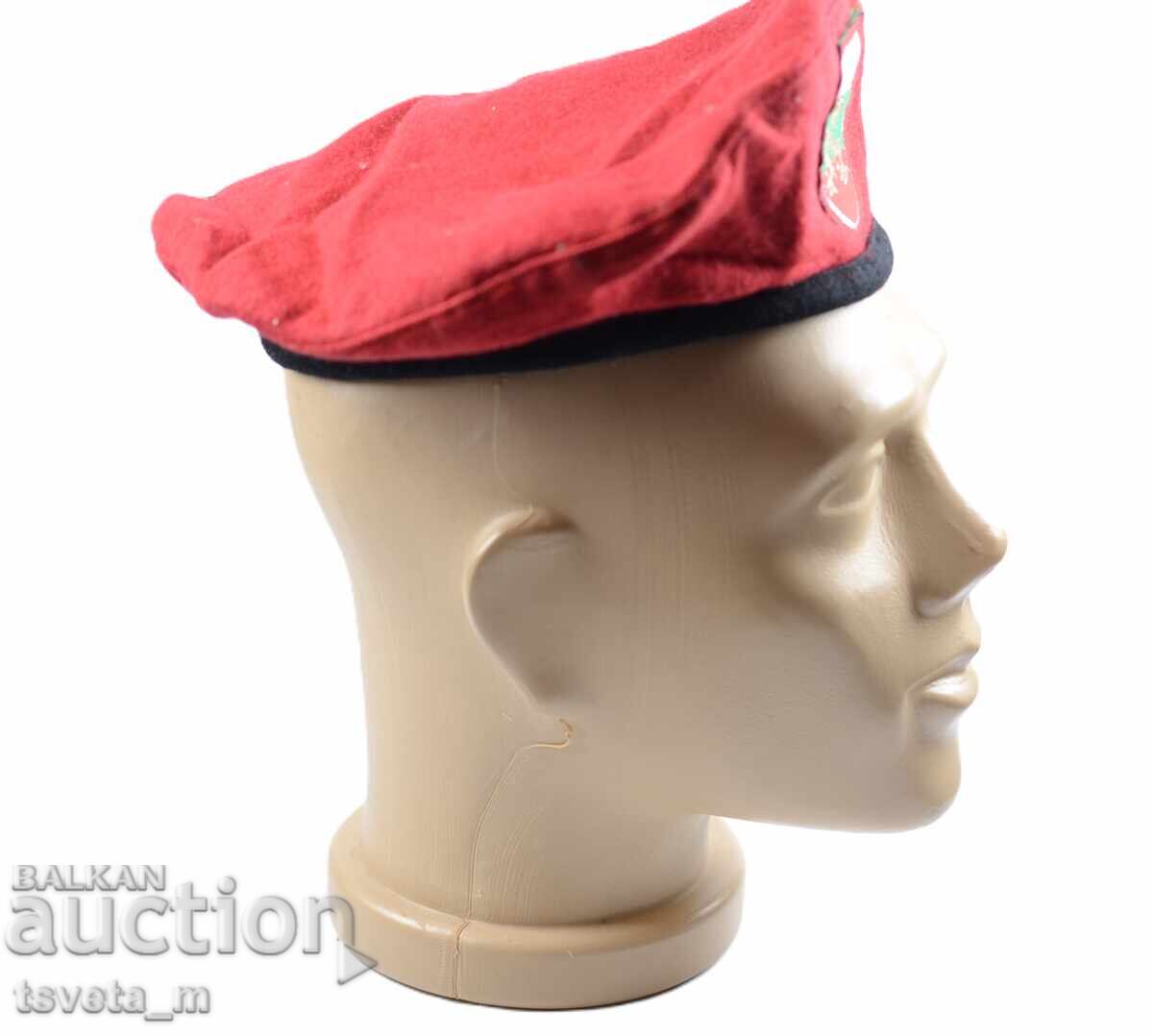 Auction  Red military beret from the Bulgarian Army