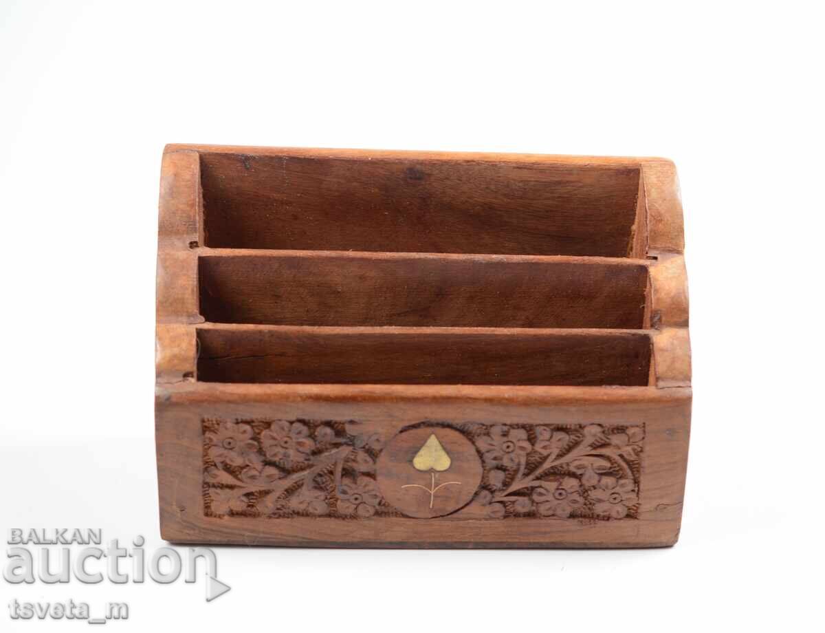 Vintage handmade wooden letter and mail organizer with price € 8.00 | 15.65 BGN