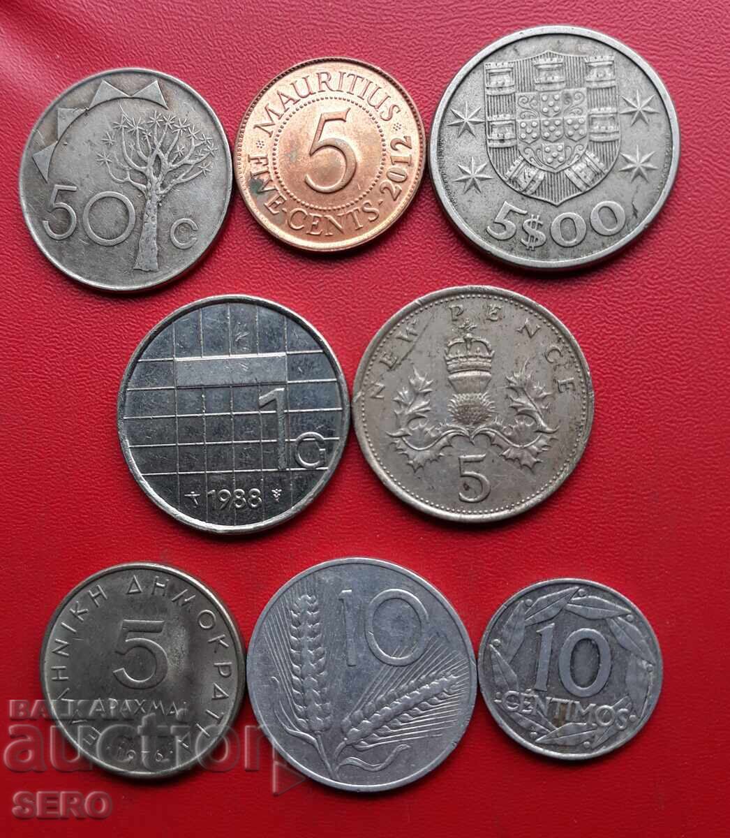 Смесен лот от 8 монети