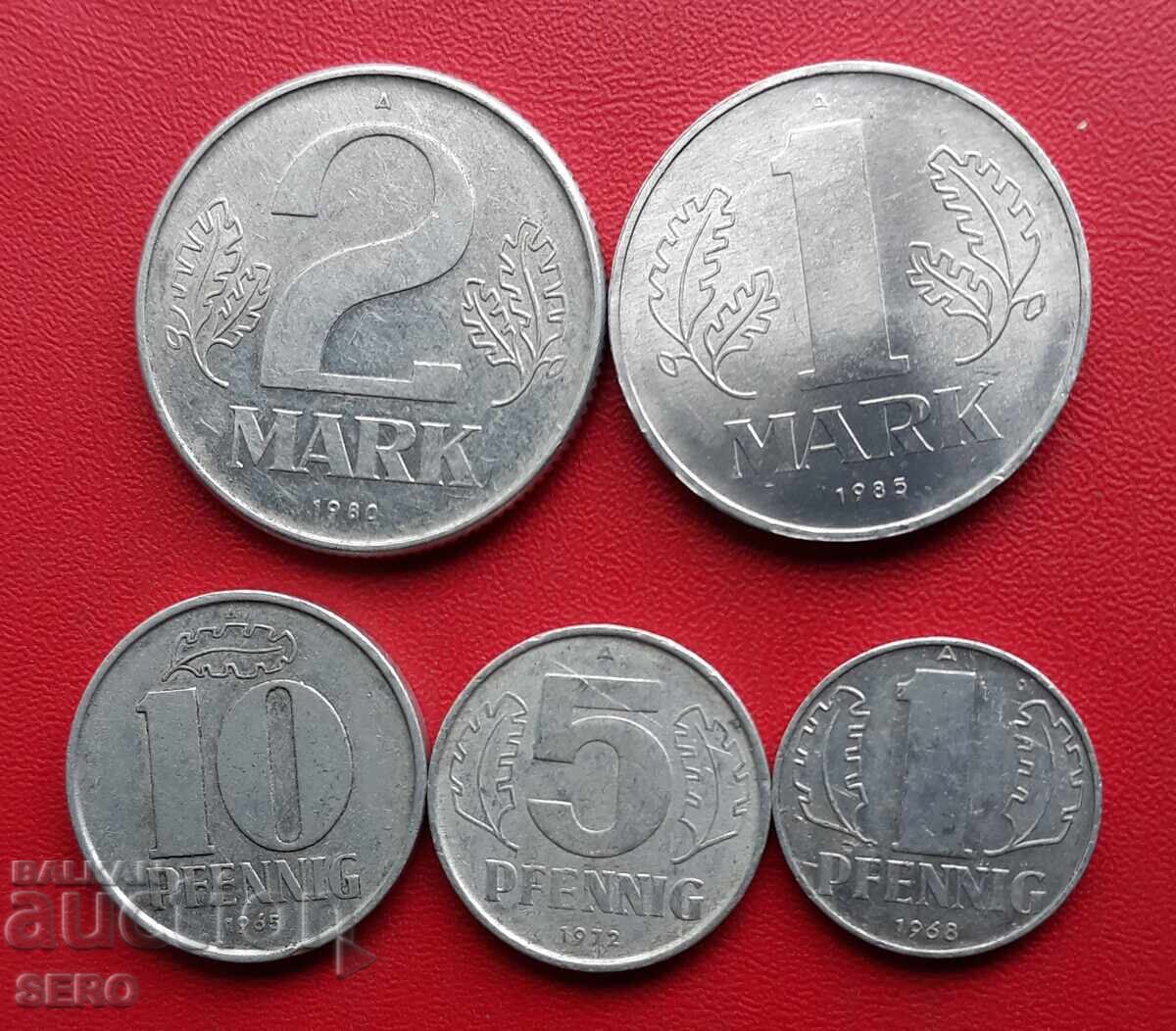 Германия-ГДР-лот 5 монети