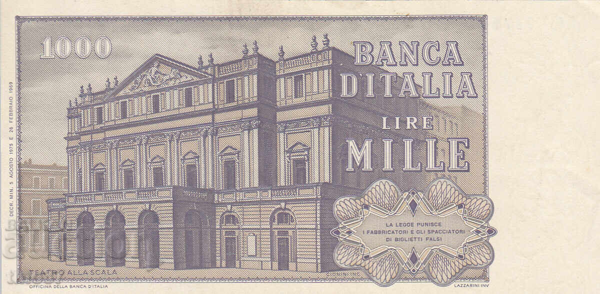 Licitație tino37 - ITALIA - 1000 LIRI - 1975 - VF