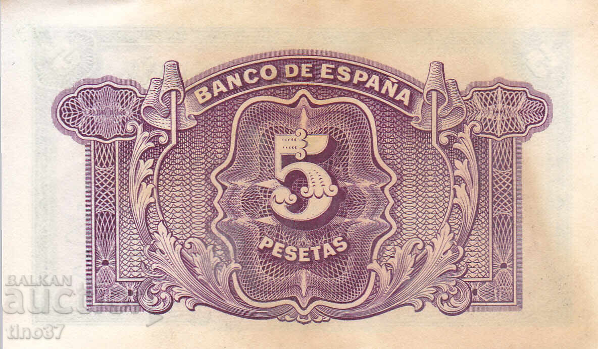 Licitație tino37- SPANIA - 5 PESETE - 1935 - XF Licitație tino37- SPANIA - 5 PESETE - 1935 - XF