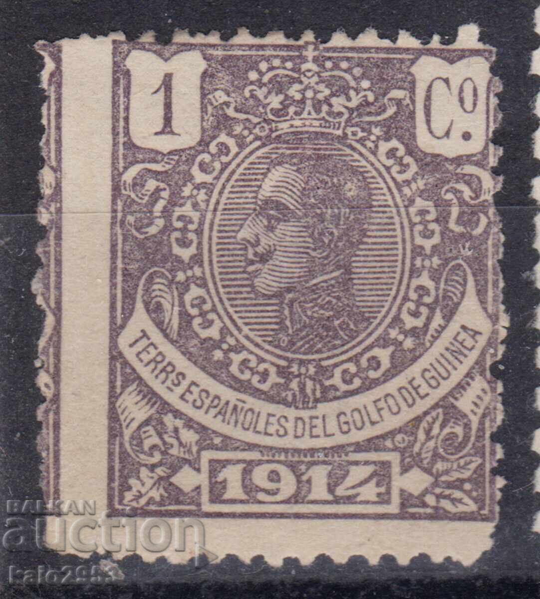 Испанска Гвинея-1914-Редовна-Крал Алфонс ХIII,MLH Испанска Гвинея-1914-Редовна-Крал Алфонс ХIII,MLH