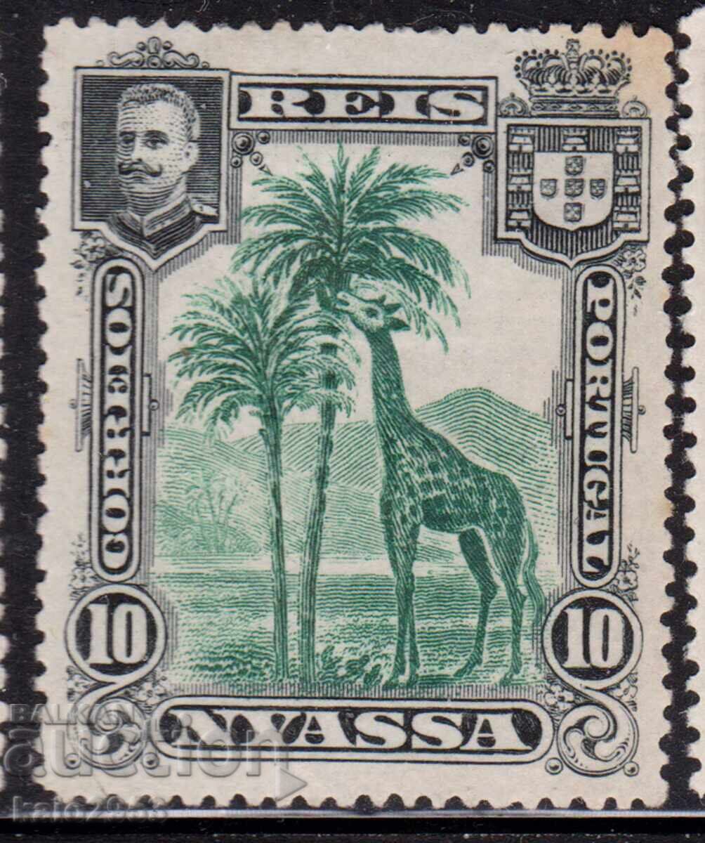 Португ. компания Nyassa-1901-Жираф+моног.Краля и герба,MLH Португ. компания Nyassa-1901-Жираф+моног.Краля и герба,MLH
