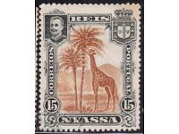 Πορτογαλική εταιρεία Nyassa-1901-Καμηλοπάρδαλη+μονόγραμμα Βασιλιά και εθνόσημο, MLH