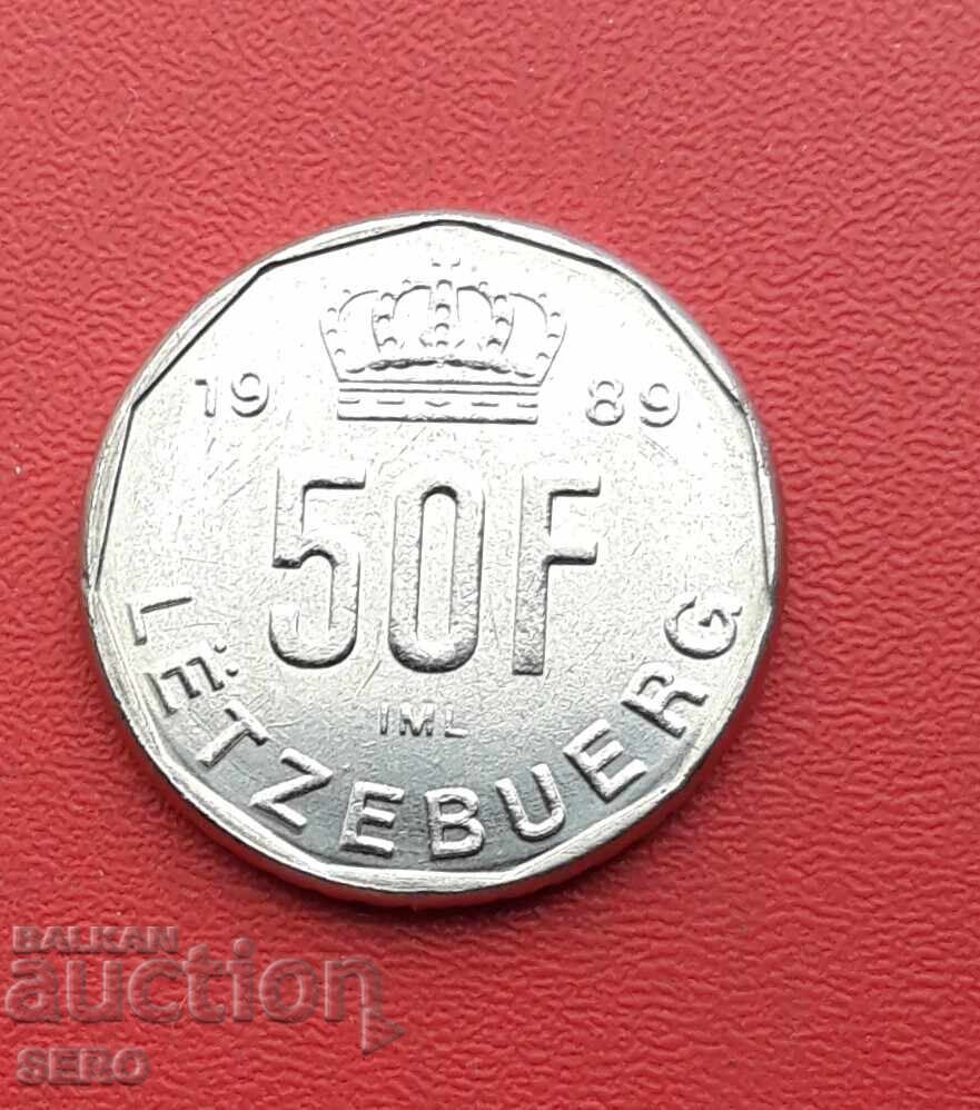 Luxembourg - 50 francs 1989