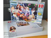 Детски нов 3D пъзел Любими кученца - 300бр