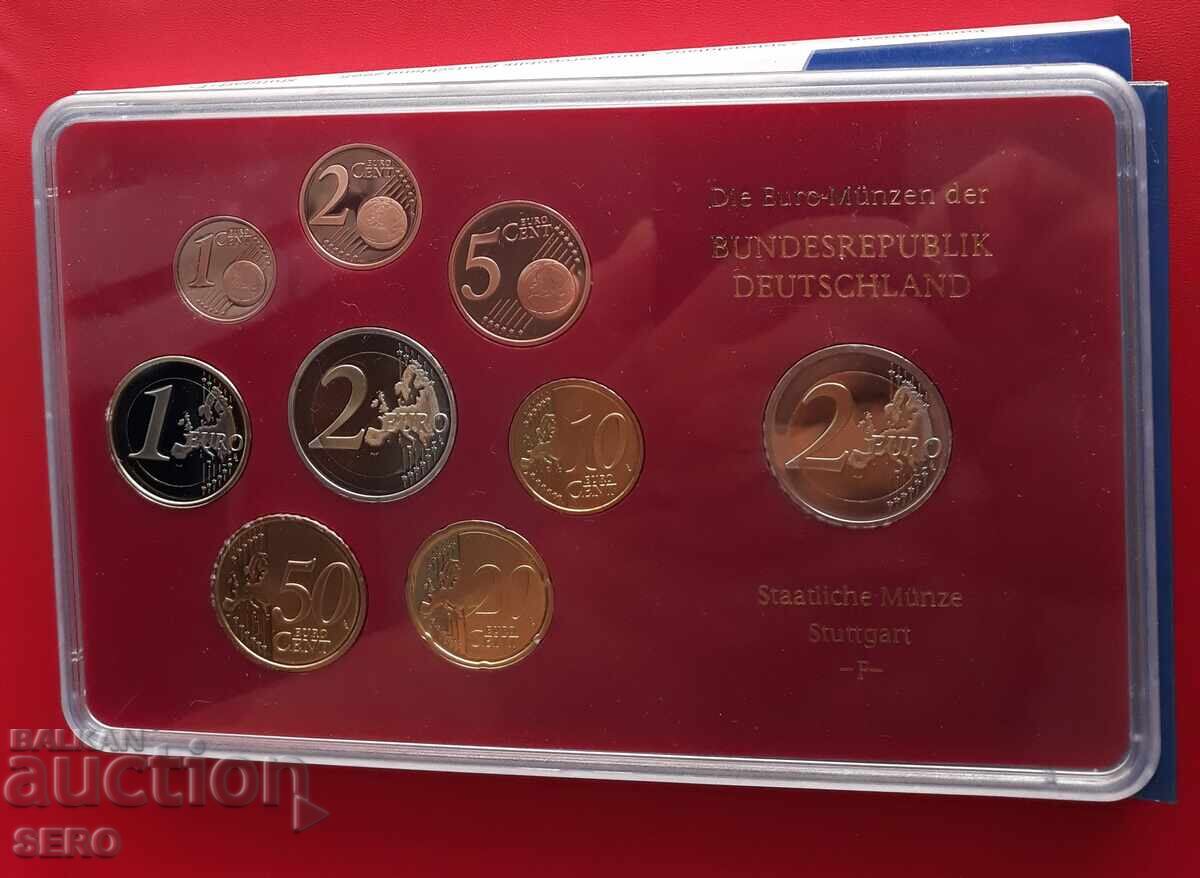 Γερμανία-ΣΕΤ 2008 F-Στουτγκάρδη από 9 κέρματα ευρώ/2x2 ευρώ/ με τιμή € 13.00 | 25.43 BGN