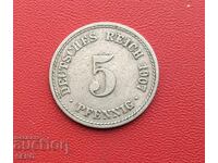 Γερμανία-5 pfennig 1907 A-Berlin