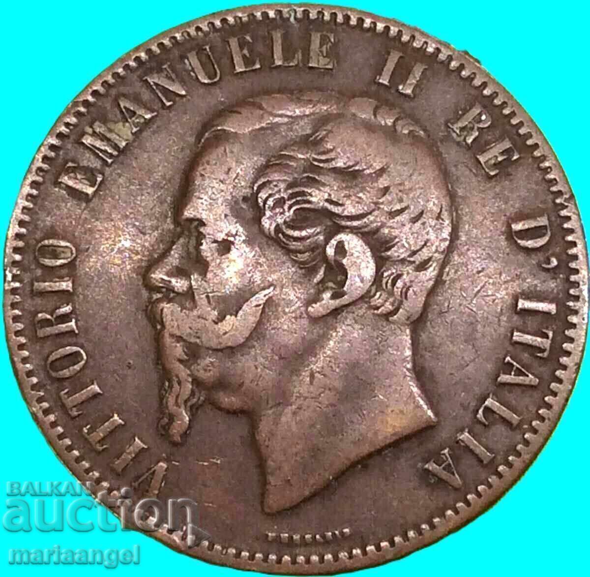 10 чентесими 1863 Италия 30мм  Виктор Емануил - 5