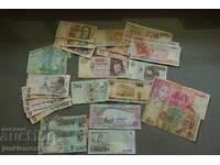 LOT 28 BUCĂȚI BANCNOTE STRĂINE !